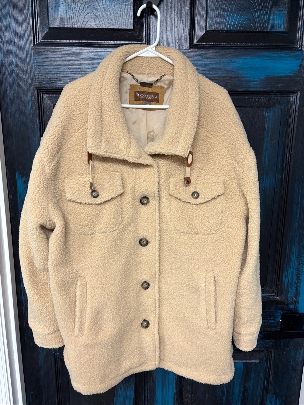 Koolaburra by UGG Tan Sherpa Teddy Jacket with Button Front